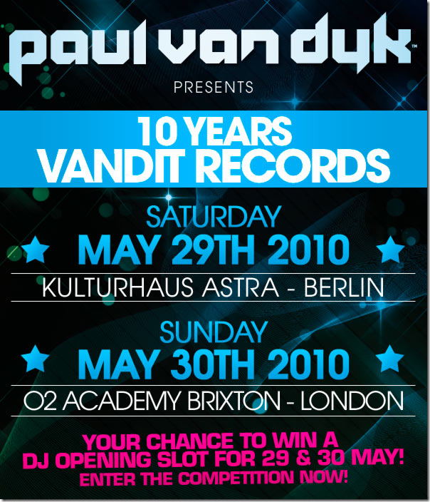 Paul van Dyk - 10 years Vandit Records